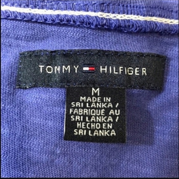 Tommy Hilfiger Periwinkle Boho Short Sleeve Top M - Picture 6 of 7